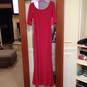 Ashley Stewart red maxi dress